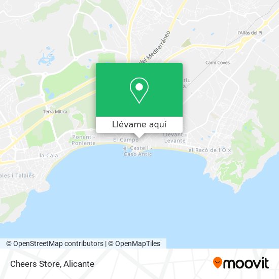 Mapa Cheers Store
