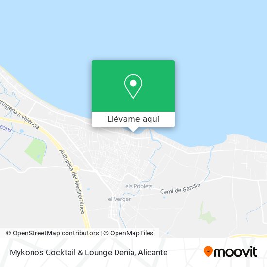 Mapa Mykonos Cocktail & Lounge Denia