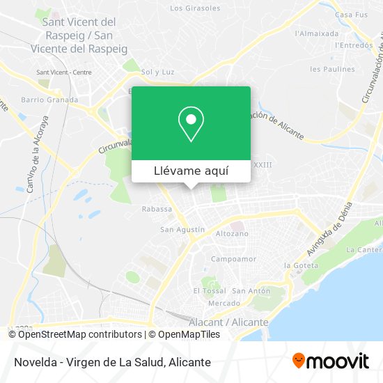 Mapa Novelda - Virgen de La Salud