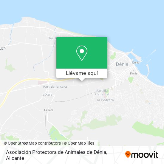 Mapa Asociación Protectora de Animales de Dénia