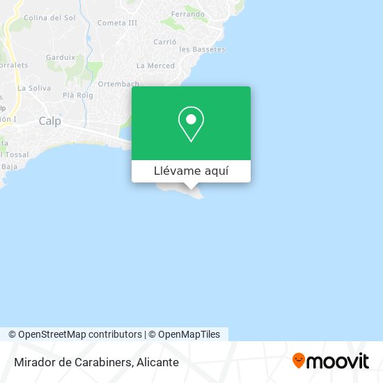 Mapa Mirador de Carabiners