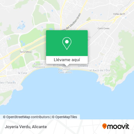 Mapa Joyería Verdu