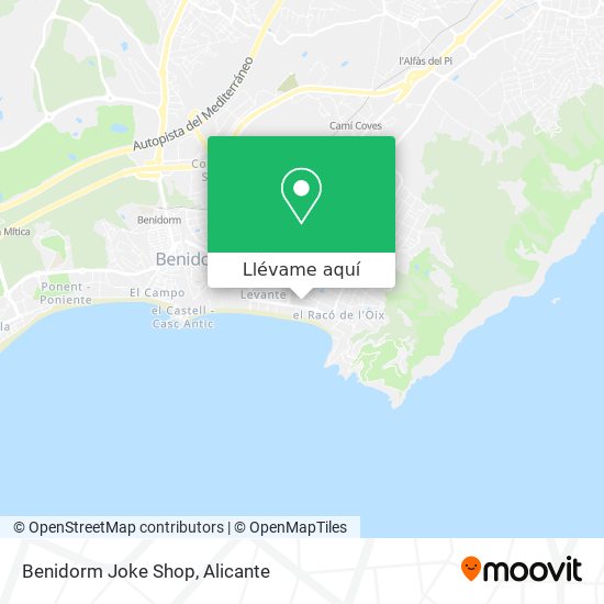 Mapa Benidorm Joke Shop
