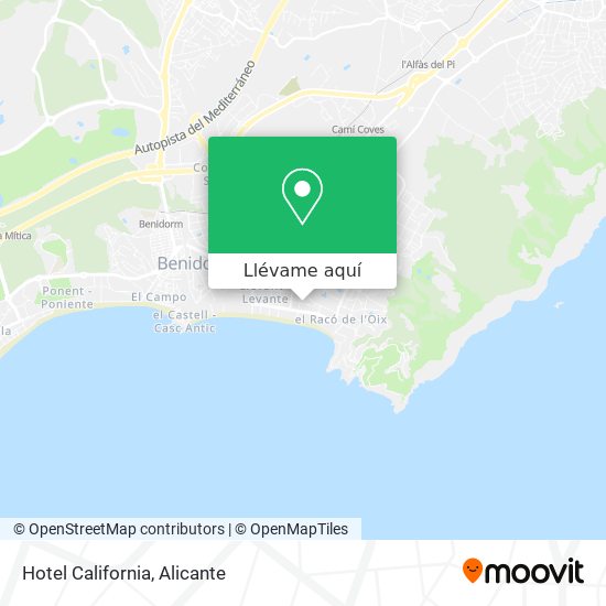 Mapa Hotel California
