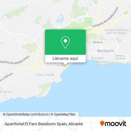 Mapa Aparthotel El Faro Benidorm Spain