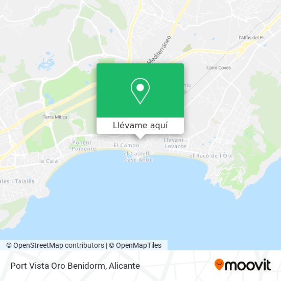 Mapa Port Vista Oro Benidorm