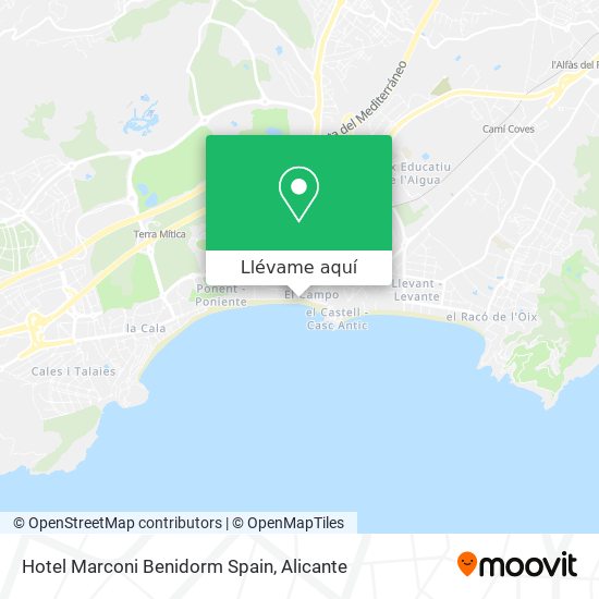 Mapa Hotel Marconi Benidorm Spain