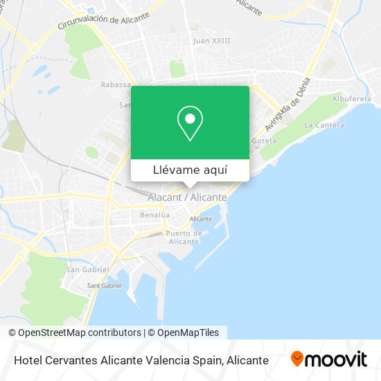 Mapa Hotel Cervantes Alicante Valencia Spain