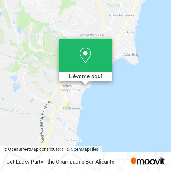 Mapa Get Lucky Party - the Champagne Bar