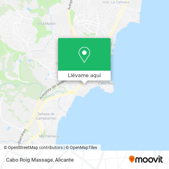 Mapa Cabo Roig Massage