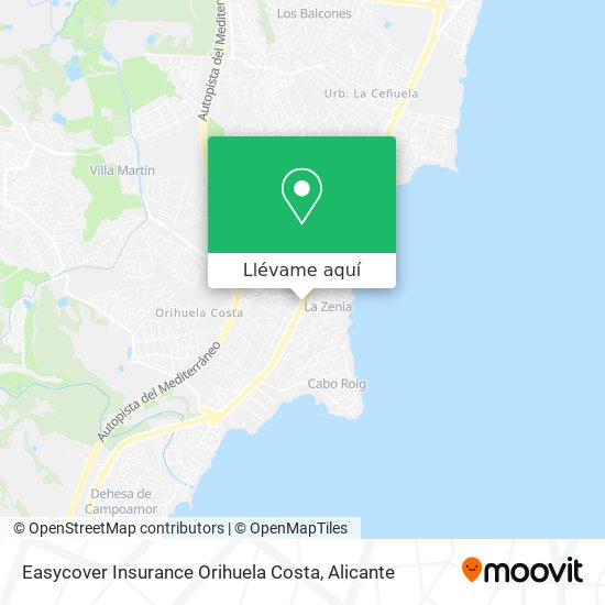 Mapa Easycover Insurance Orihuela Costa