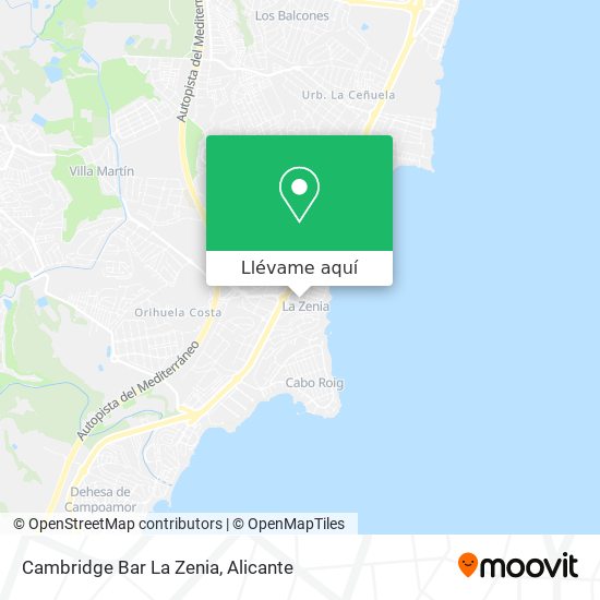 Mapa Cambridge Bar La Zenia