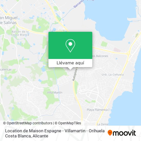 Mapa Location de Maison Espagne - Villamartin - Orihuela Costa Blanca
