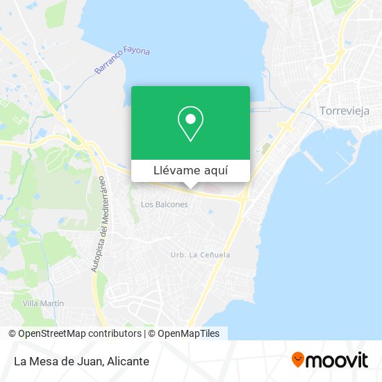 Mapa La Mesa de Juan