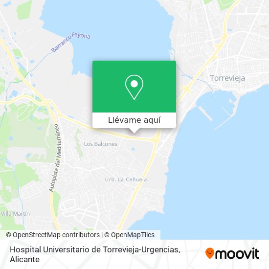 Mapa Hospital Universitario de Torrevieja-Urgencias
