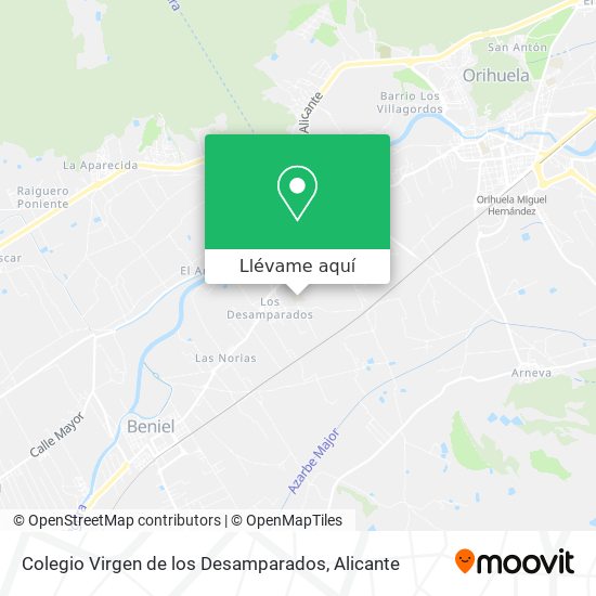 Mapa Colegio Virgen de los Desamparados