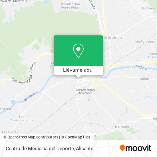 Mapa Centro de Medicina del Deporte