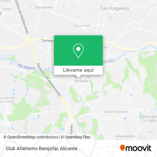 Mapa Club Atletismo Benijófar