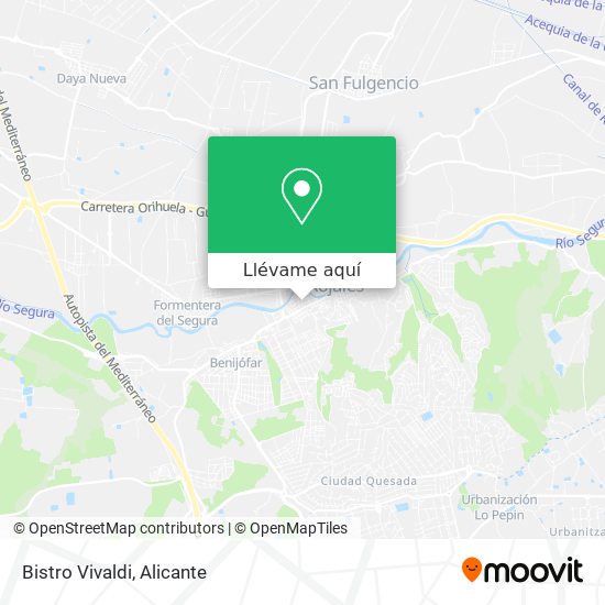 Mapa Bistro Vivaldi