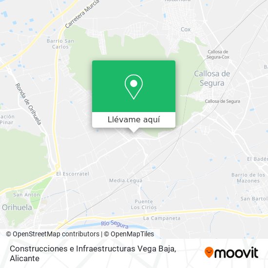 Mapa Construcciones e Infraestructuras Vega Baja