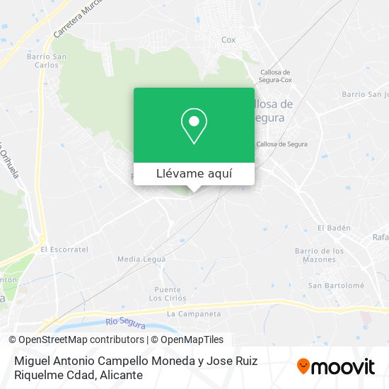 Mapa Miguel Antonio Campello Moneda y Jose Ruiz Riquelme Cdad