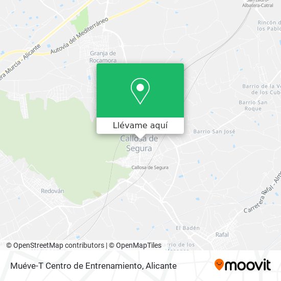 Mapa Muéve-T Centro de Entrenamiento