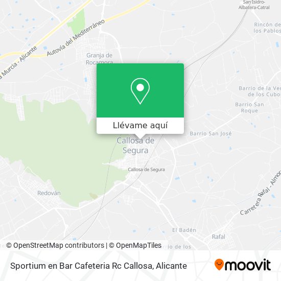 Mapa Sportium en Bar Cafeteria Rc Callosa