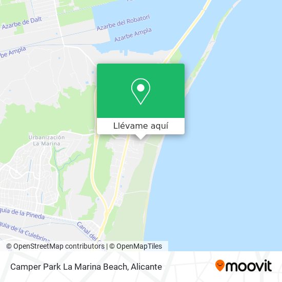 Mapa Camper Park La Marina Beach