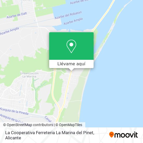 Mapa La Cooperativa Ferreteria La Marina del Pinet