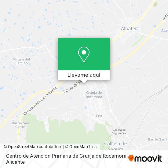 Mapa Centro de Atención Primaria de Granja de Rocamora