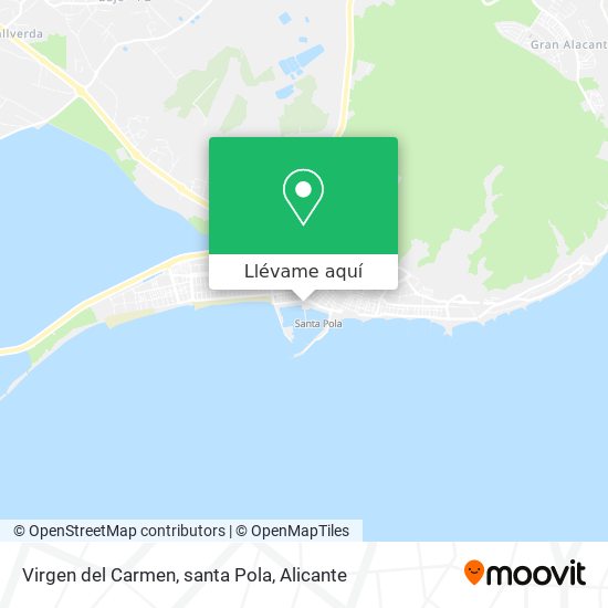 Mapa Virgen del Carmen, santa Pola