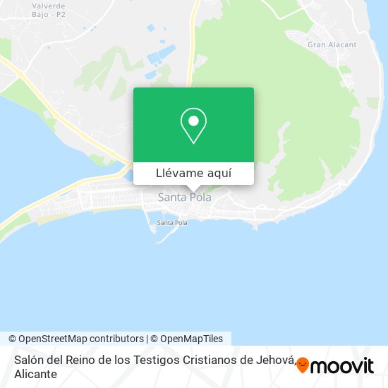 Mapa Salón del Reino de los Testigos Cristianos de Jehová