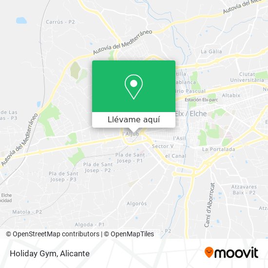 Mapa Holiday Gym