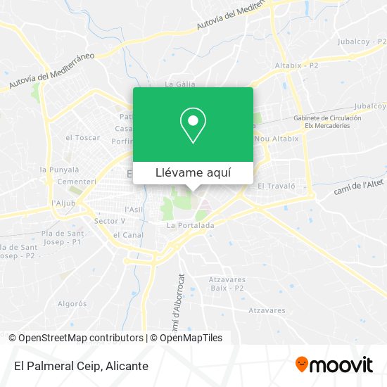 Mapa El Palmeral Ceip