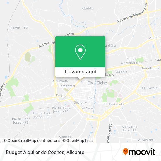 Mapa Budget Alquiler de Coches