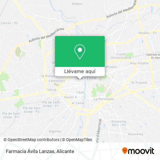 Mapa Farmacia Ávila Lanzas