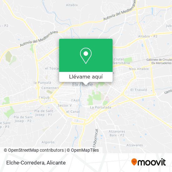 Mapa Elche-Corredera