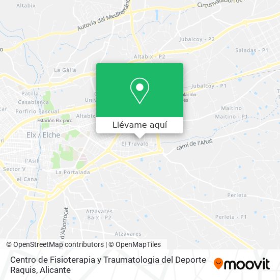 Mapa Centro de Fisioterapia y Traumatologia del Deporte Raquis