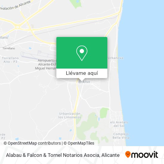 Mapa Alabau & Falcon & Tornel Notarios Asocia