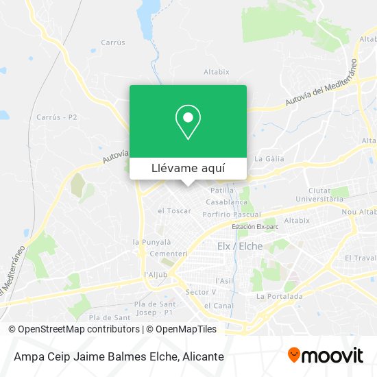 Mapa Ampa Ceip Jaime Balmes Elche