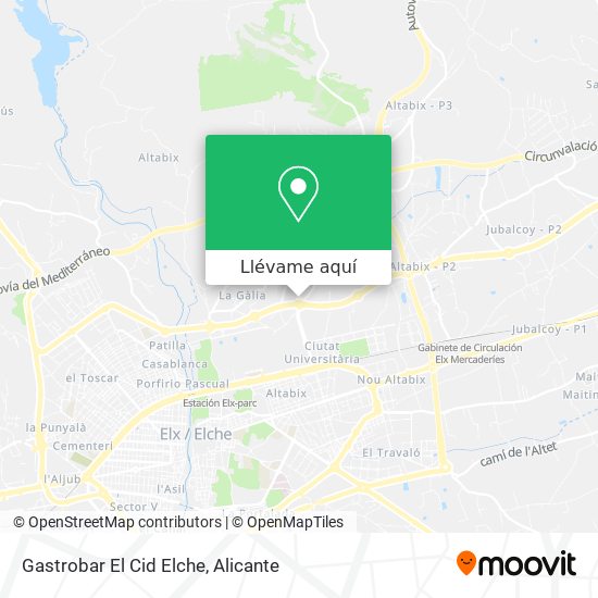 Mapa Gastrobar El Cid Elche