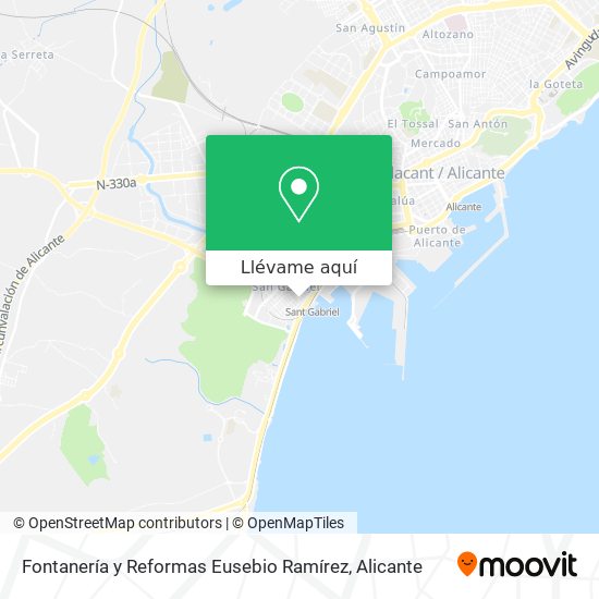 Mapa Fontanería y Reformas Eusebio Ramírez