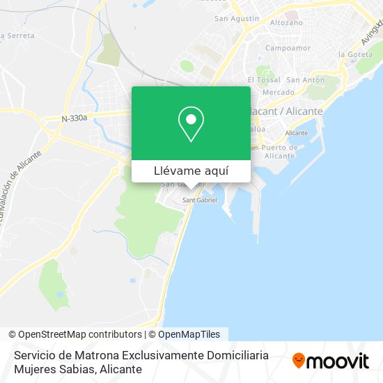 Mapa Servicio de Matrona Exclusivamente Domiciliaria Mujeres Sabias