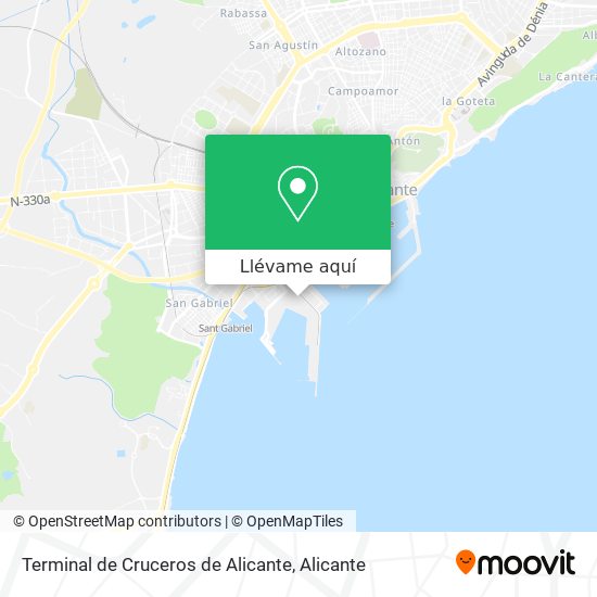 Mapa Terminal de Cruceros de Alicante