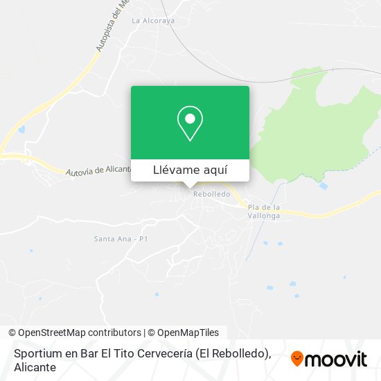 Mapa Sportium en Bar El Tito Cervecería (El Rebolledo)