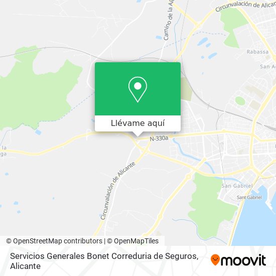 Mapa Servicios Generales Bonet Correduria de Seguros