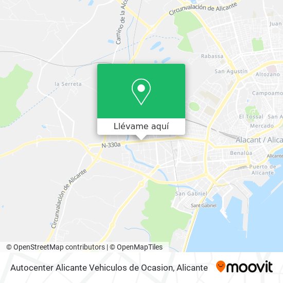 Mapa Autocenter Alicante Vehiculos de Ocasion