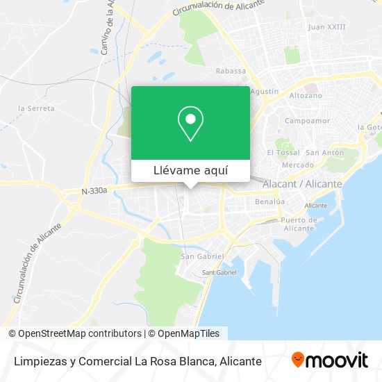 Mapa Limpiezas y Comercial La Rosa Blanca