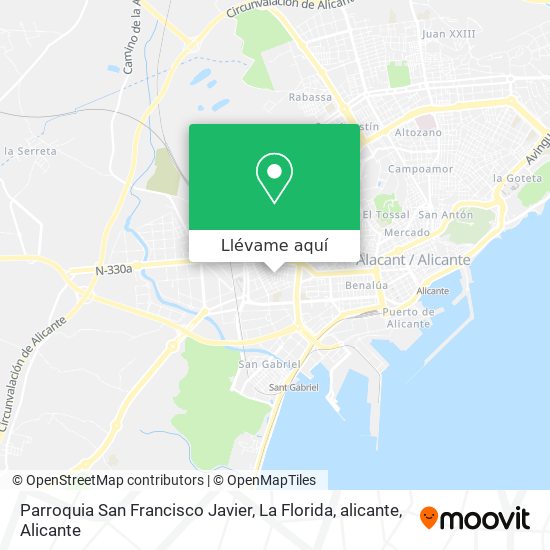 Mapa Parroquia San Francisco Javier, La Florida, alicante