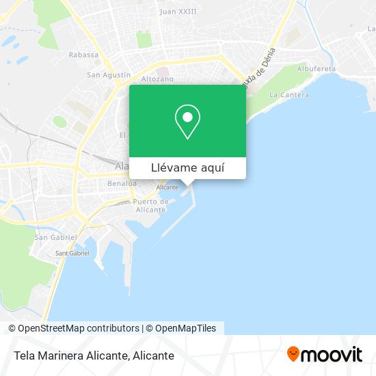Mapa Tela Marinera Alicante